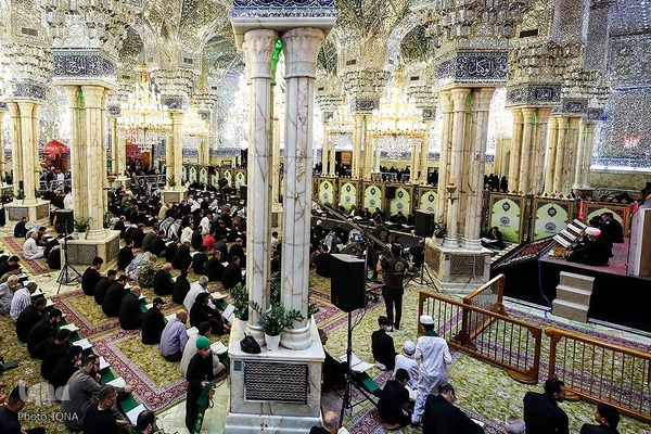 مراسم جز خوانی قرآن در حرم مطهر امام علی (ع)