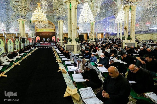 مراسم جز خوانی قرآن در حرم مطهر امام علی (ع)
