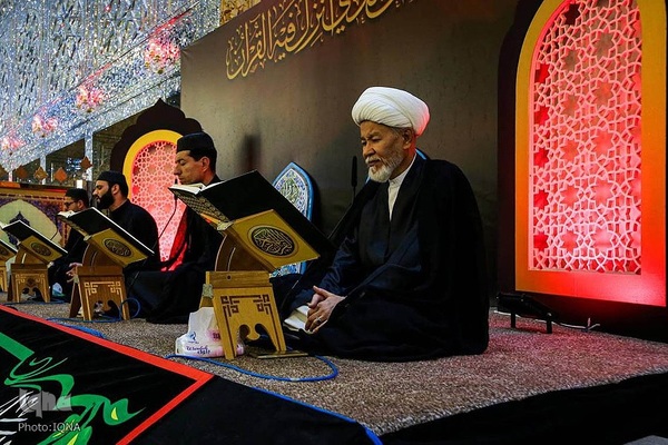 مراسم جز خوانی قرآن در حرم مطهر امام علی (ع)