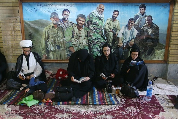 مراسم احیای شب ۲۳ رمضان در گلزار شهدای علی ابن جعفر قم