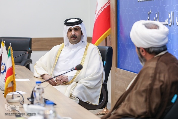 دیدار حجت‌الاسلام والمسلمین محمد‌مهدی ایمانی‌پور، رئیس سازمان فرهنگ و ارتباطات اسلامی با عبدالرحمن بن حمد بن جاسم بن حمد آل ثانی، وزیر فرهنگ قطر