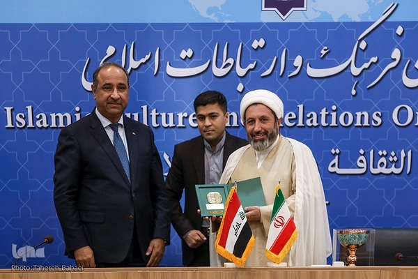 دیدار حجت‌الاسلام والمسلمین ایمانی‌پور، با وزیر فرهنگ، گردشگری و آثار باستانی عراق