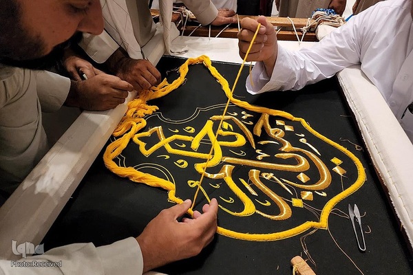 نمایشگاه بافت پرده کعبه در مکه مکرمه