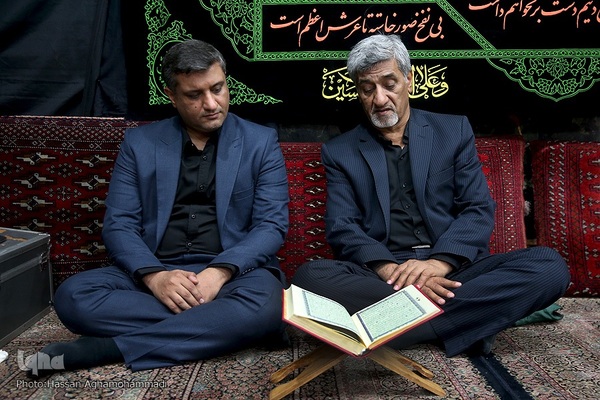 امین پویا، قاری بین المللی قرآن کریم در کنار پدر خود