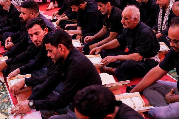 محفل انس با قرآن کریم در شب عاشورا در قرارگاه حسینی