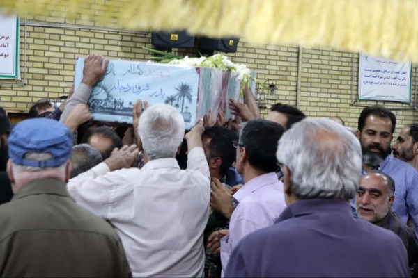 تشییع شهید گمنام در مسجد خداداد منطقه  14 تهران