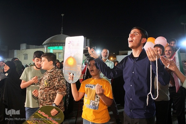 تجمع مردم اهواز در حمایت از جبهه مقاومت