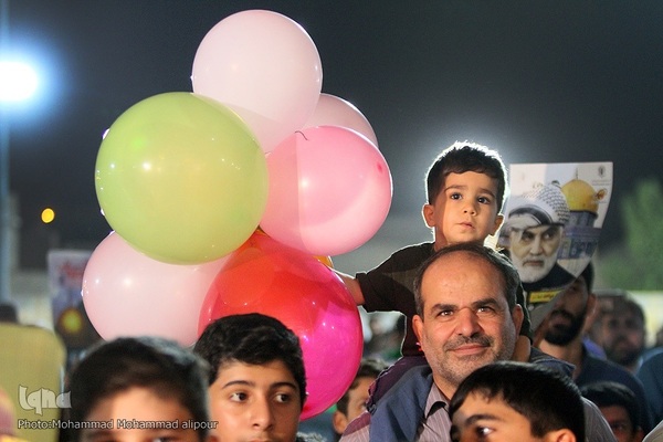 تجمع مردم اهواز در حمایت از جبهه مقاومت