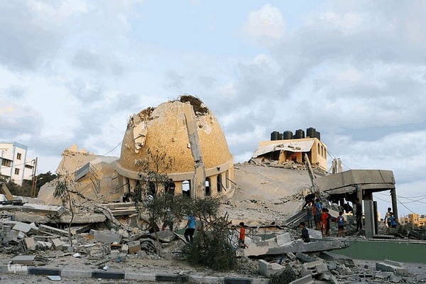 تخریب هفت مسجد غزه در بمباران صهیونیستها