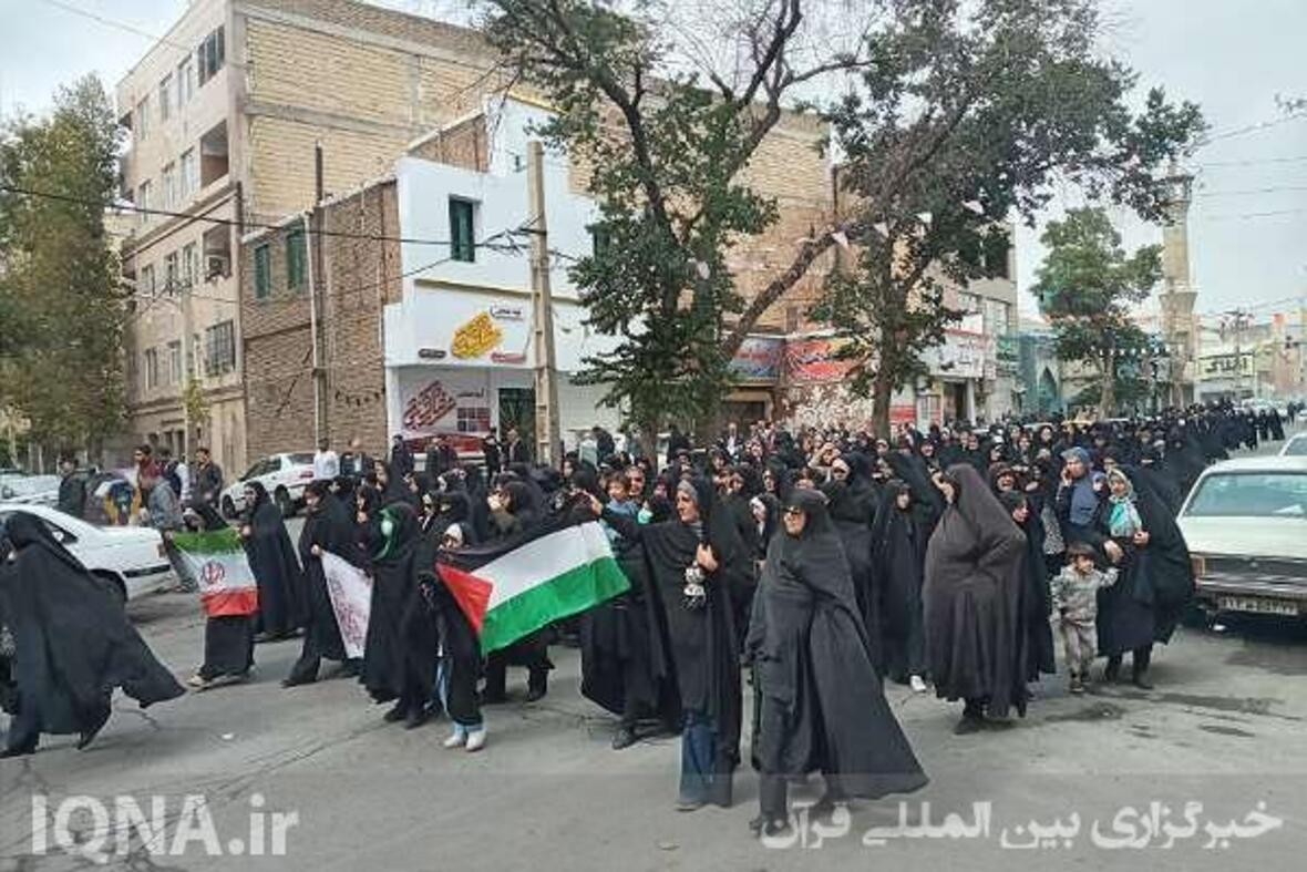 راهپیمایی مردم کمالشهر در حمایت ملت فلسطین