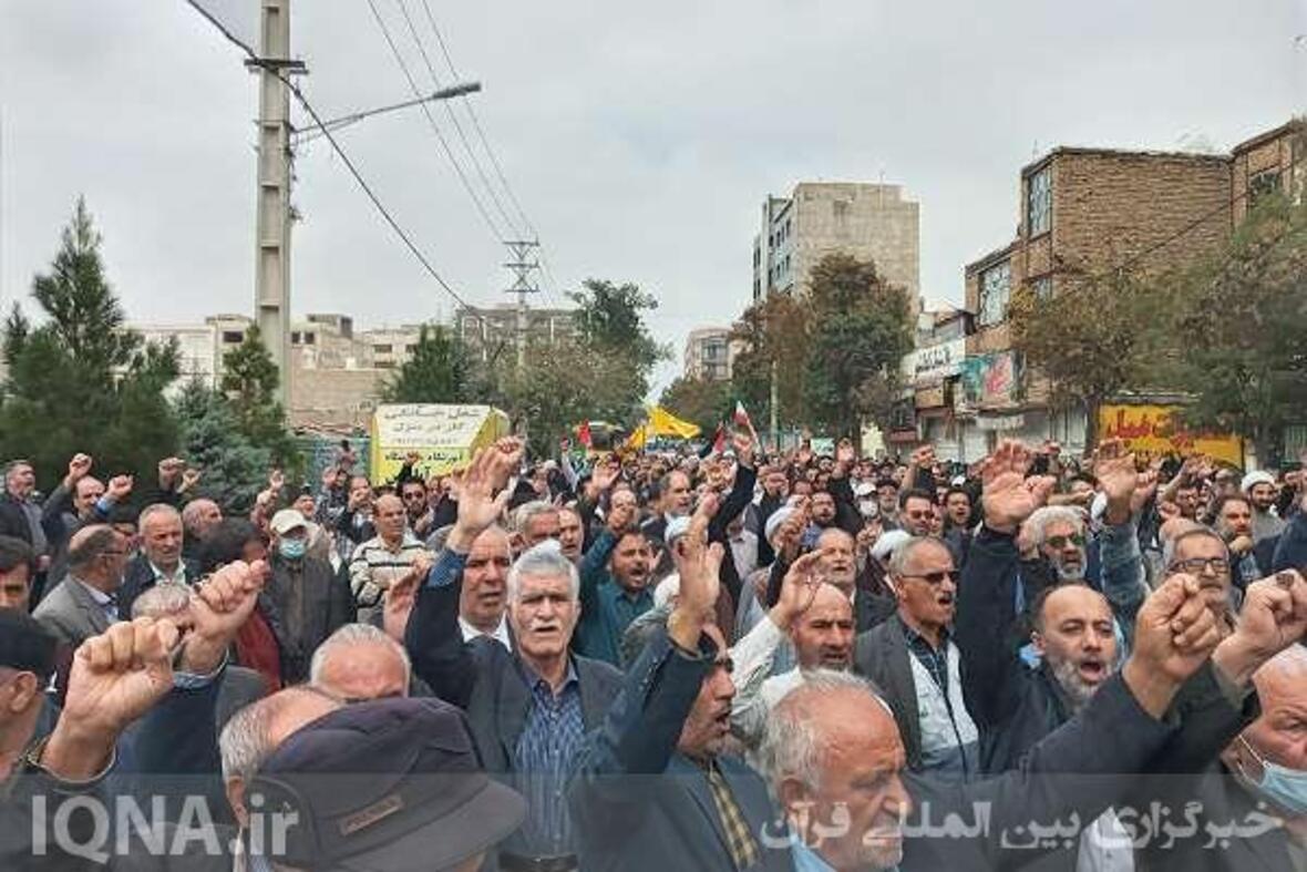 راهپیمایی مردم کمالشهر در حمایت ملت فلسطین
