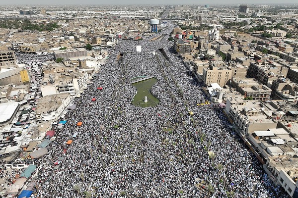 راهپیمایی مردم عراق در  حمایت از غزه 
