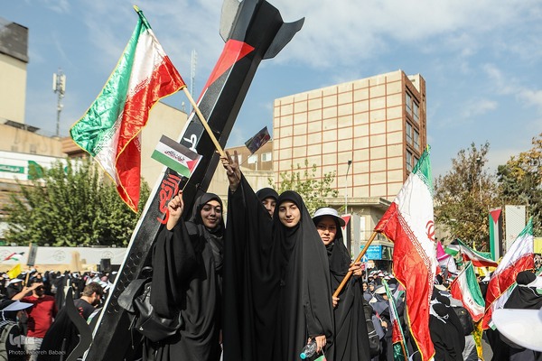 تجمع دانش‌آموزان تهرانی در حمایت از مردم مظلوم فلسطین