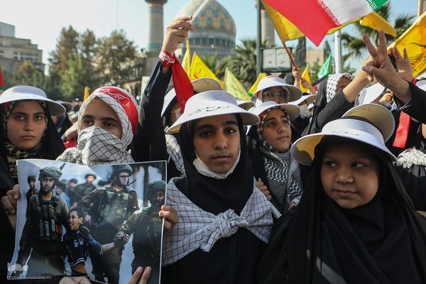 تجمع دانش‌آموزان تهرانی در حمایت از مردم مظلوم فلسطین