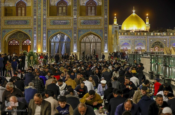 سفره ضیافت در شب ولادت امیرالمومنین (ع)