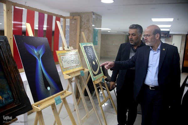 بازدید رئیس جهاددانشگاهی از نمایشگاه هنر‌های قرآنی قلم