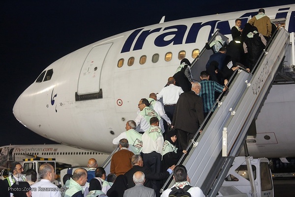 اعزام نخستین زوار حج تمتع خراسانی از فرودگاه بین‌المللی مشهد