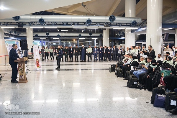 اعزام نخستین زوار حج تمتع خراسانی از فرودگاه بین‌المللی مشهد