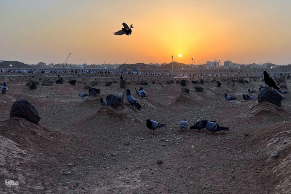 در آستان بقیع