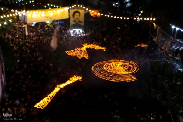 آئین مشعل گردانی عزاداران حسینی در دولت آباد تهران