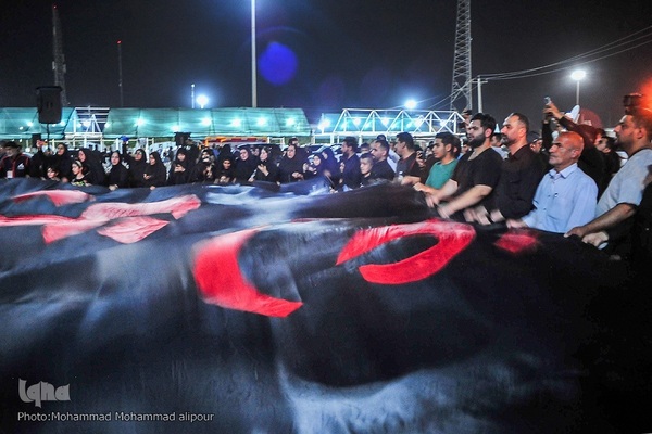 آیین اهتزاز پرچم عزای حسینی و آغاز به کار مواکب مرز شلمچه