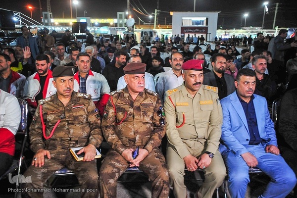 آیین اهتزاز پرچم عزای حسینی و آغاز به کار مواکب مرز شلمچه