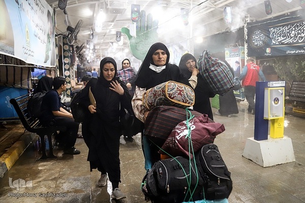 تردد شبانه زوار در مرز شلمچه