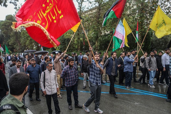 تجمع ضدصهیونیستی دانشجویان دانشگاه تهران