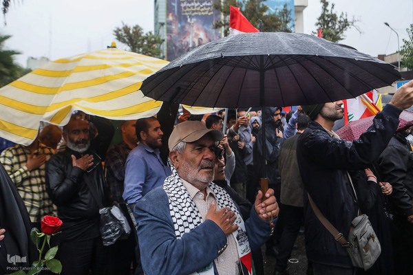 اجتماع «آغاز نصرالله» در میدان فلسطین تهران