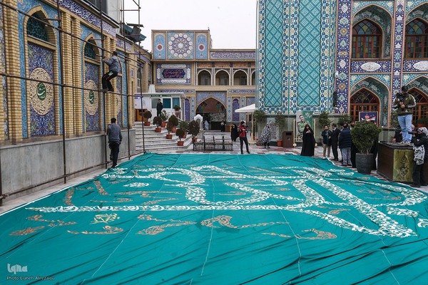 رونمایی از بزرگترین کتیبه دست‌نویس کشور در امام زاده صالح