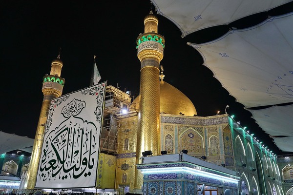 حرم امیرالمومنین علی(ع) در شب ولادت آن حضرت