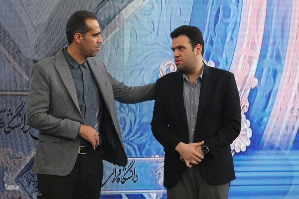 سیدمحمد حسینی‌پور و محسن یاراحمدی در مراسم تقدیر از فعالان قرآنی دانشگاه تهران