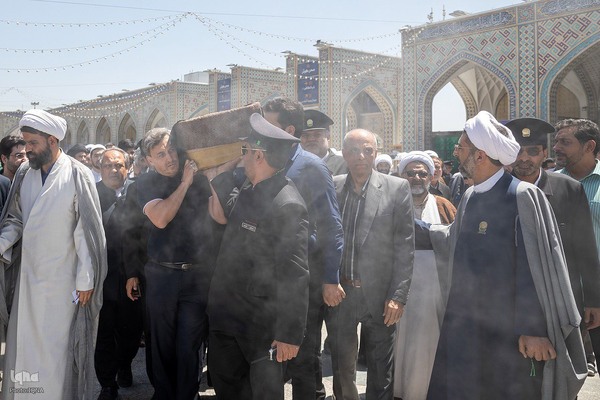 مراسم تشییع محمدحسین حشمت‌پور در حرم رضوی
