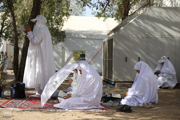 دعای عرفه زائران ایرانی در صحرای عرفات