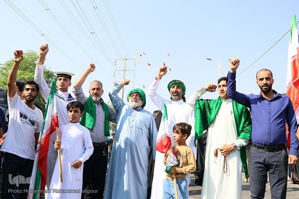 مشایه غدیر و حمایت مردم خوزستان از عملیات وعده صادق ۳