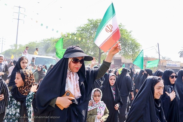 مشایه غدیر و حمایت مردم خوزستان از عملیات وعده صادق ۳
