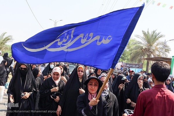مشایه غدیر و حمایت مردم خوزستان از عملیات وعده صادق ۳