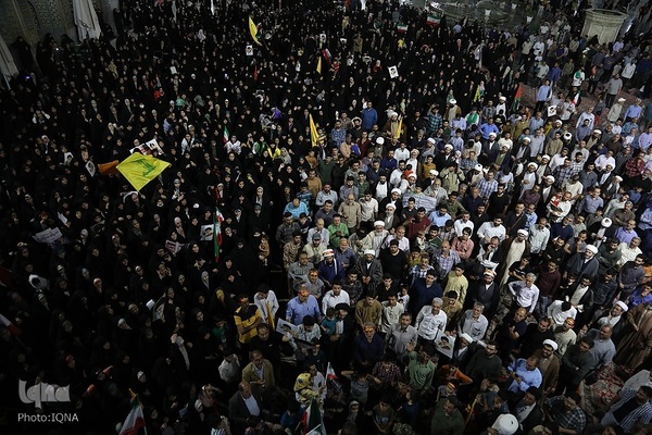 اعلام انزجار و فریاد انتقام مردم قم علیه تجاوز آمریکا به خاک ایران