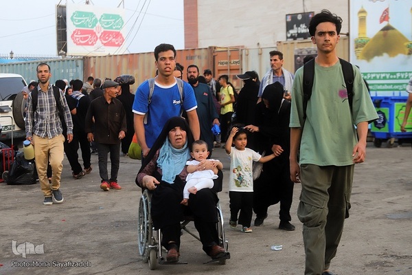 تردد زائران اربعین حسینی از مرز شلمچه