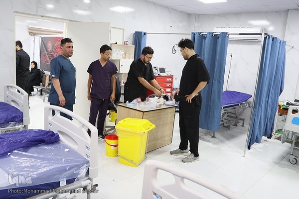 خدمت‌رسانی درمانی به زائران در مرز چذابه