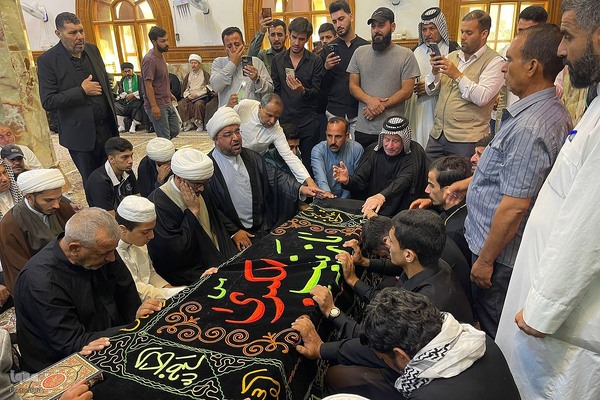 مراسم تشییع پیکر همسر آیت الله العظمی سید علی سیستانی