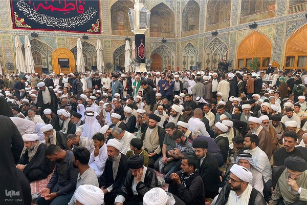 مراسم تشییع پیکر همسر آیت الله العظمی سید علی سیستانی