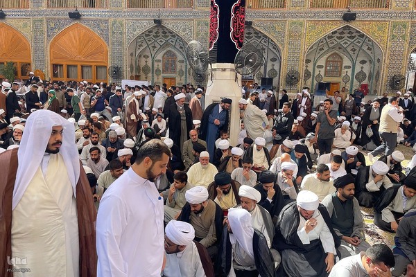 مراسم تشییع پیکر همسر آیت الله العظمی سید علی سیستانی