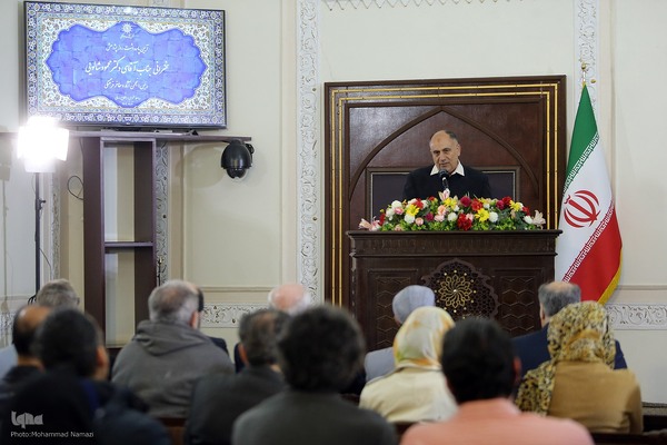 محمود شالویی رئیس انجمن آثار و مفاخر فرهنگی در آئین پاسداشت روز پژوهش